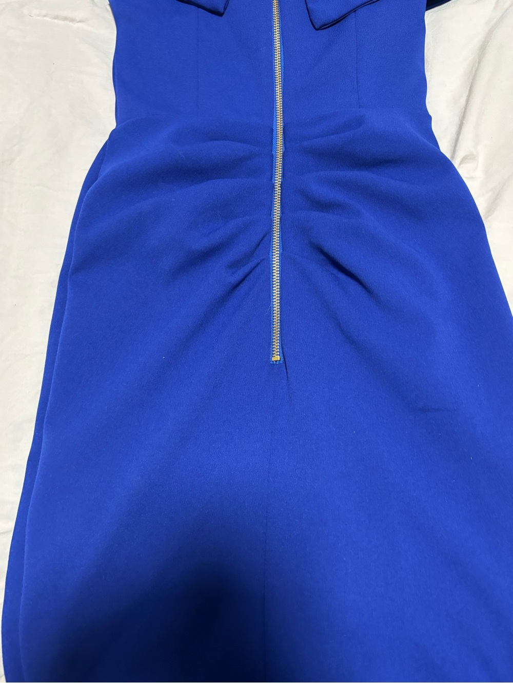 Aqua Off-Shoulder Cobalt Blue Evening Dress - Picture 4 of 5